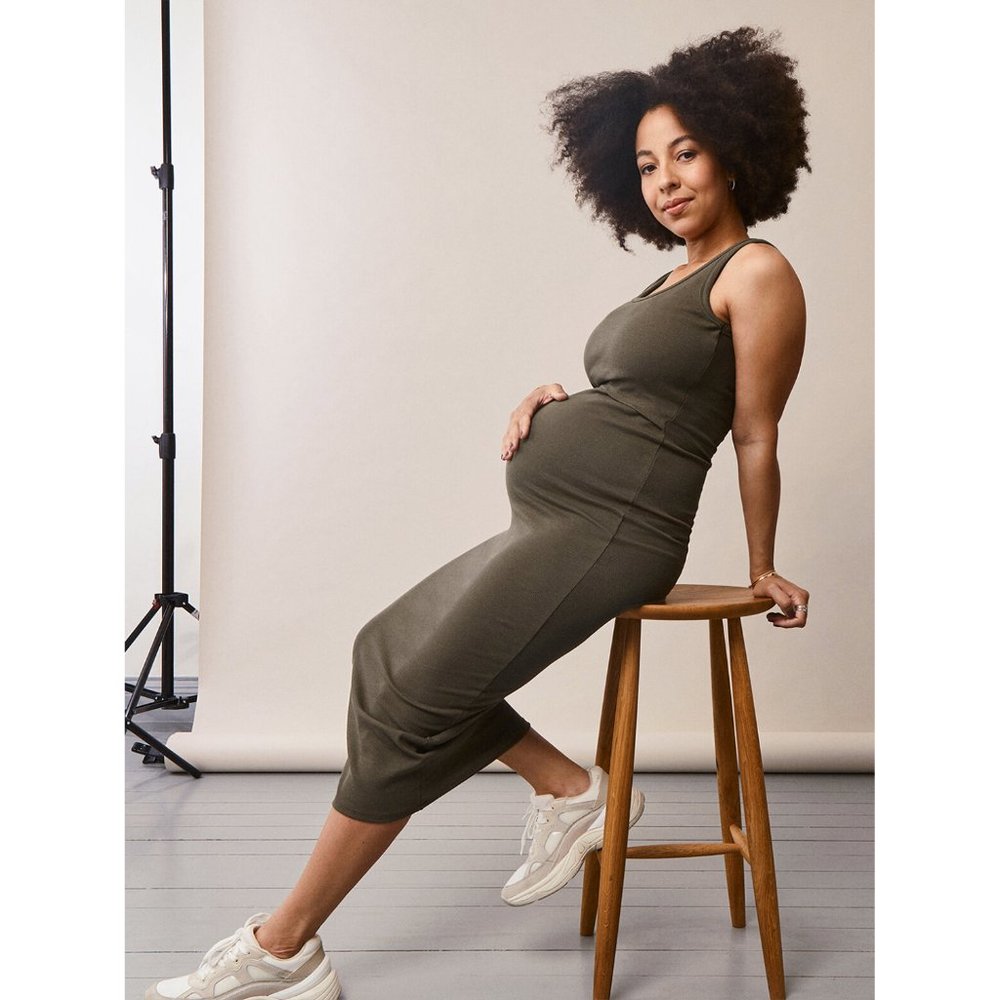 Boob Design Signe Sleeveless Nursing Dress - Pine green
